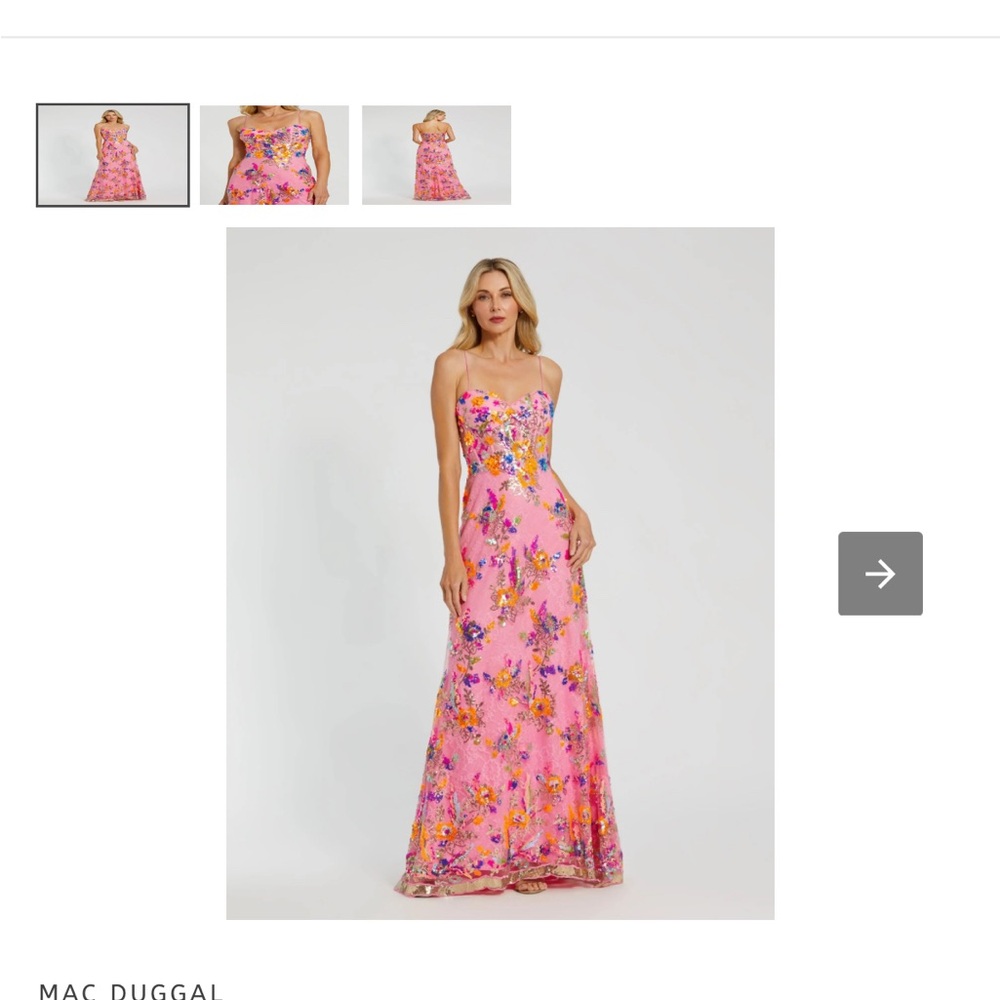 Mac Duggal Pink Floral Women's Dress